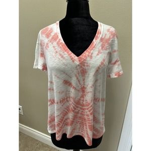 Anthropologie T.La Ophelia Flutter Short Sleeve Tee Shirt Size XS Tie Dye